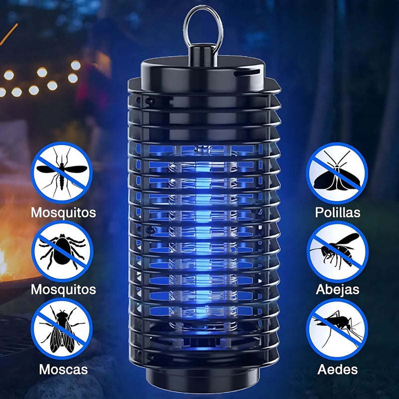 Lámpara Antimosquitos UV Lumina Guardian encendida, elimina mosquitos, moscas, polillas y Aedes